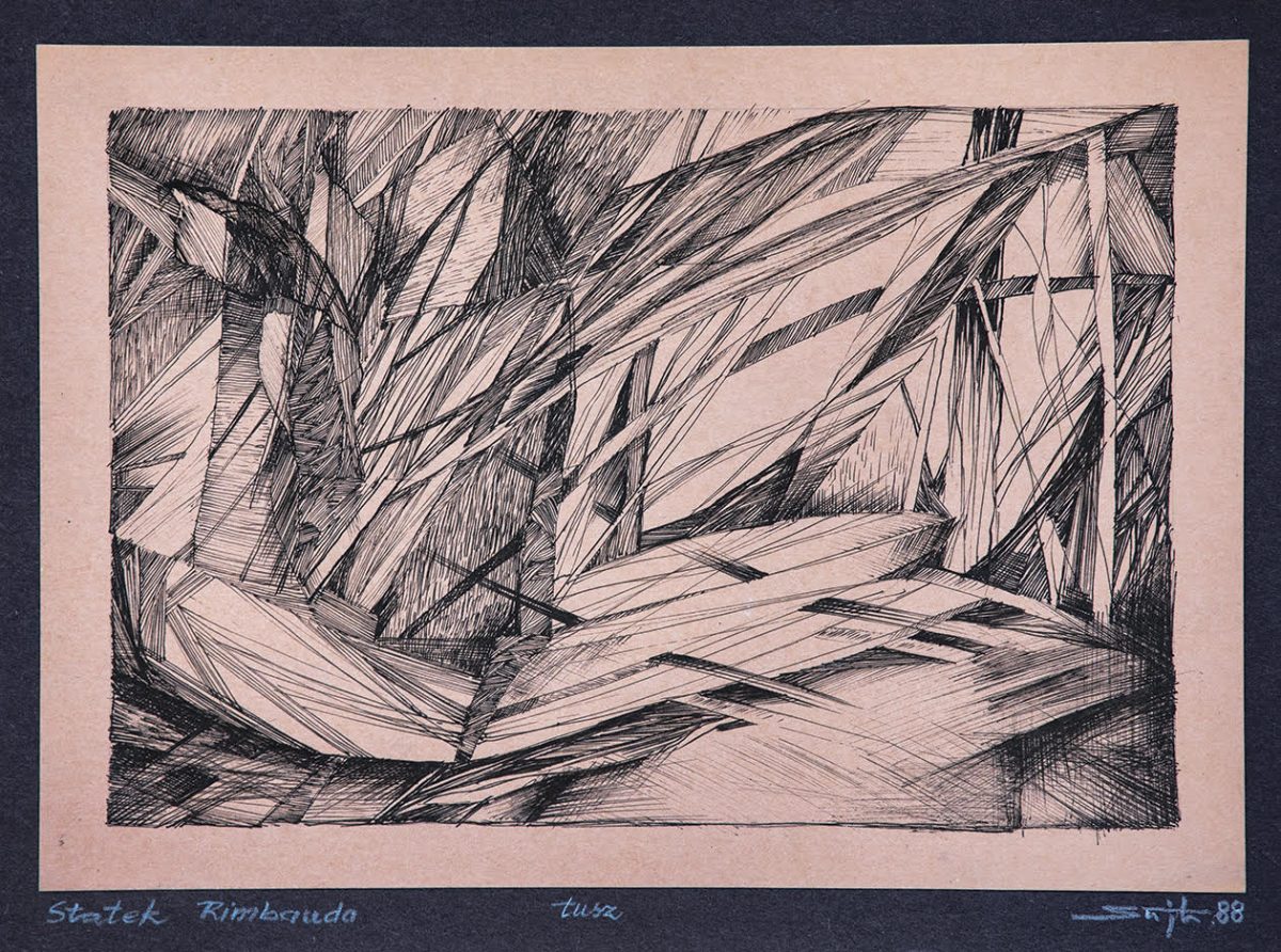 Rimbaud's Ship, ink, 1988.